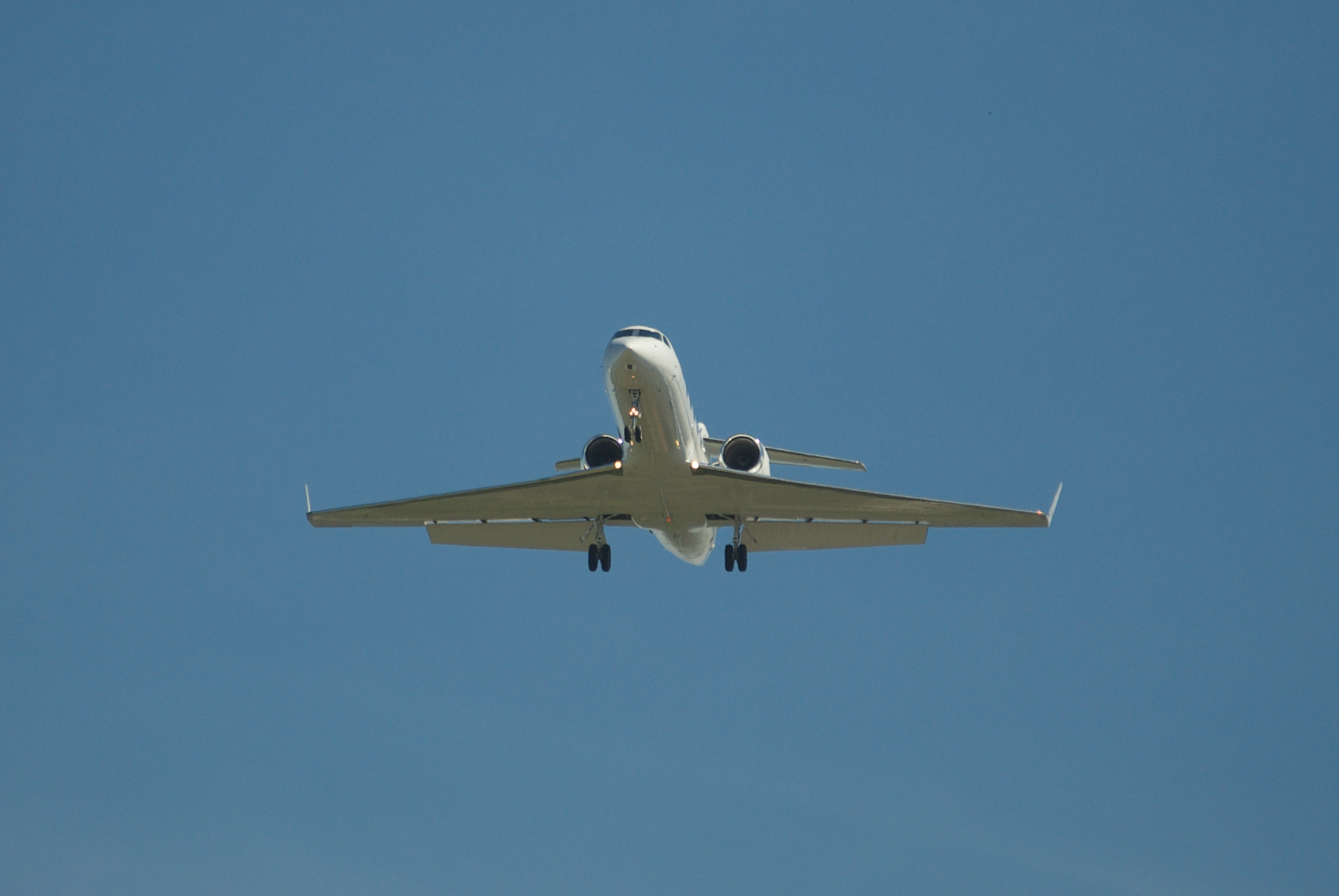 A large business jet ready for a transatlantic crossing